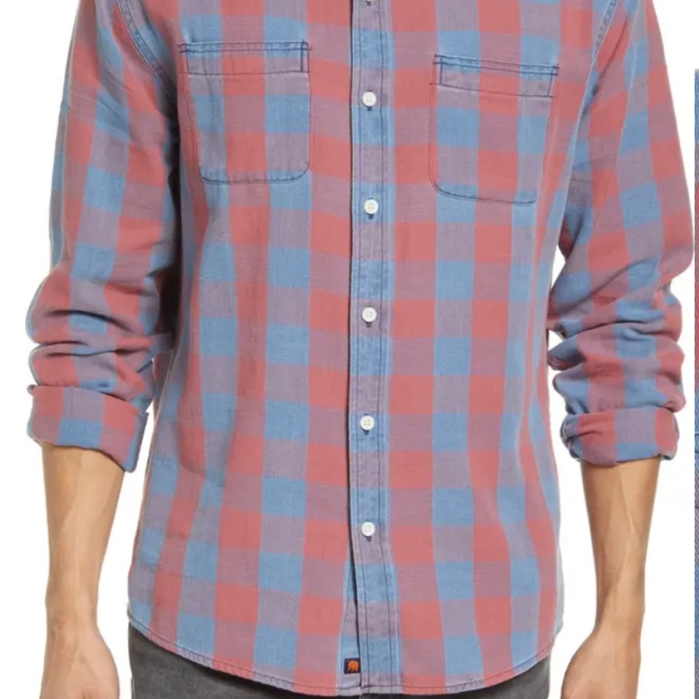 The Normal Brand Jackson Buffalo indigo plaid shirt XL NWT